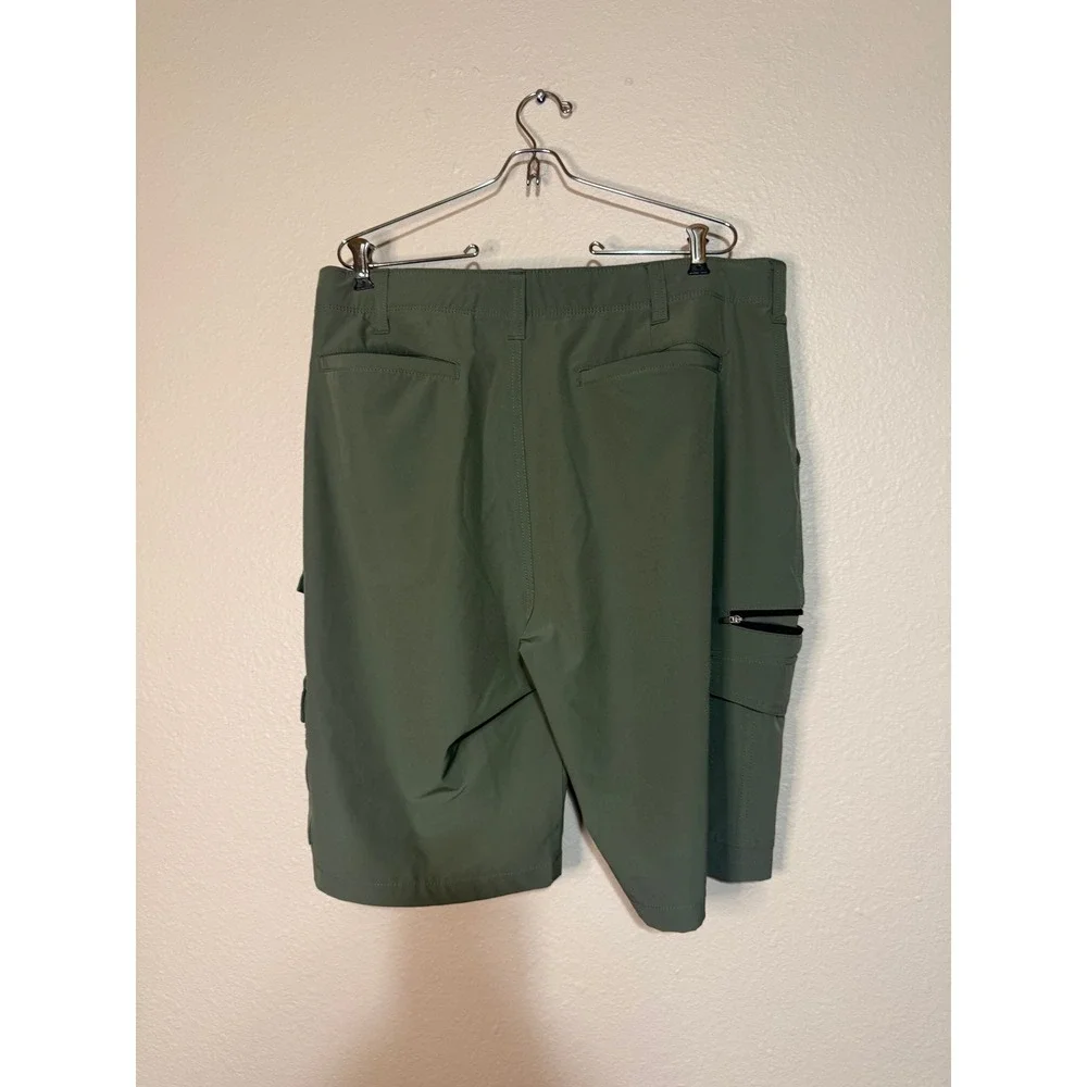 Lot‎ of 2 Mens Gerry & Iron Co Cargo Shorts Grey Green Stretch Hiking Size 36